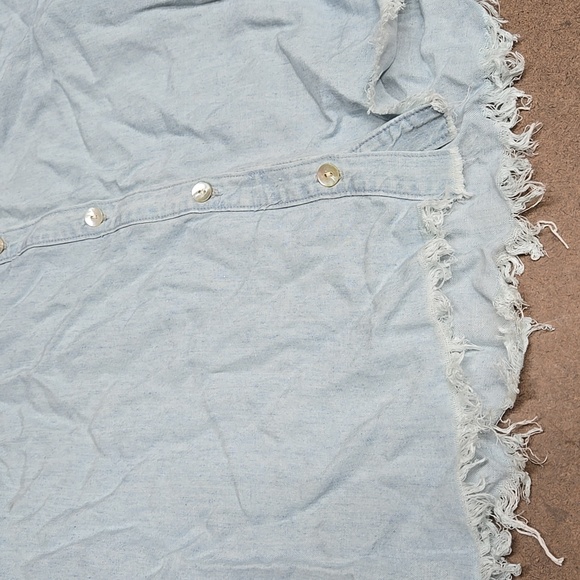 NWOT Show Me Your Mumu Vicki Mini denim Shirt Dress - Picture 7 of 7